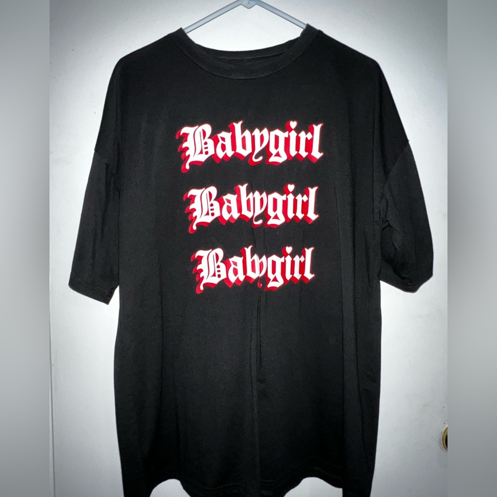 BABYGIRL x3 womens black graphic tee